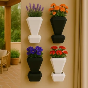 vertical diamond – vaso de parede em faiança