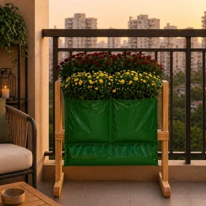 rail farm duo 2b™ – jardim vertical inteligente para varandas e corrimãos