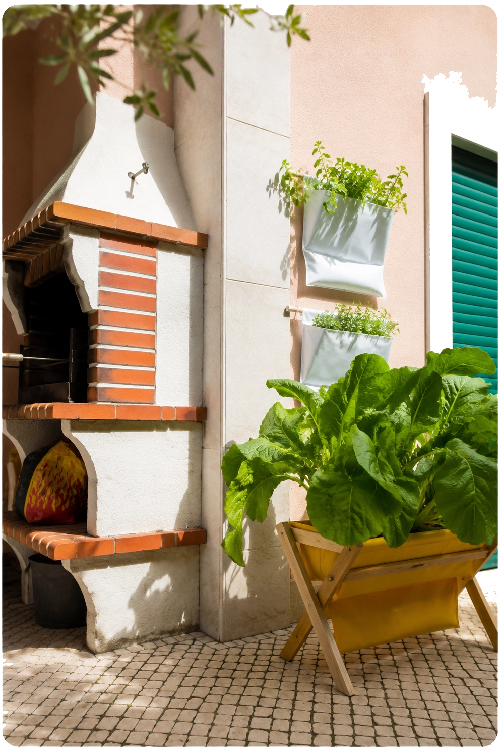 Sistema Grootpots com ervas frescas numa cozinha